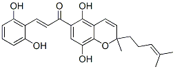 5,8-Dihydroxy-6-[(E)-3-(2,6-dihydroxyphenyl)-1-oxo-2-propenyl]-2-methyl-2-(4-methyl-3-pentenyl)-2H-1-benzopyran CAS#: 18361-42-7