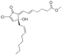 (5E,7E,14Z)-10-Chloro-12-hydroxy-9-oxoprosta-5,7,10,14-tetren-1-oic acid methyl ester CAS#: 100295-80-5