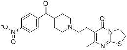 5H-THIAZOLO[3,2-A]PYRIMIDIN-5-ONE, 6-[2-[4-(4-NITROBENZOYL)-1-PIPERIDINYL]ETHYL]-2,3-DIHYDRO-7-METHYL- CAS#: 113981-16-1