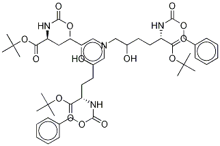 (5S,15S)-5,15-Bis[(tert-butyloxy)carbonyl]-10-[(5S)-6-(tert-butyloxy)-6-oxo-5-[[(benzyloxy)carbonyl]aMino]hexyl]-8,12-dihydroxy-3-oxo-1-phenyl-2-oxa-4,10,16-triazaheptadecan-17-oic Acid Benzyl Ester CAS#: 204074-53-3