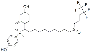 (5S,6S)-6-(4-hydroxyphenyl)-6-methyl-5-[9-(4,4,5,5,5-pentafluoropentyl sulfinyl)nonyl]tetralin-2-ol CAS#: 101908-22-9