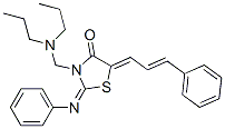 (5Z)-5-cinnamylidene-3-[(dipropylamino)methyl]-2-phenylimino-thiazolid in-4-one CAS#: 104123-87-7