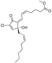 (5Z,7Z,14Z)-10-Chloro-12-hydroxy-9-oxoprosta-5,7,10,14-tetren-1-oic acid methyl ester CAS#: 100201-69-2
