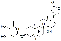 (5beta)-3beta-[(2,6-dideoxy-beta-D-ribo-hexopyranosyl)oxy]-14-hydroxycard-20(22)-enolide CAS#: 18404-43-8