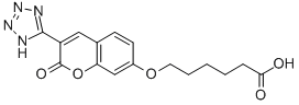 6-((2-Oxo-3-(1H-tetrazol-5-yl)-2H-1-benzopyran-7-yl)oxy)hexanoic acid CAS#: 103876-52-4