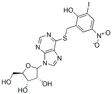 6-((2-hydroxy-3-iodo-5-nitrobenzyl)thio)-9-ribofuranosylpurine CAS#: 109982-34-5