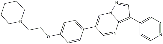 6-(4-(2-(piperidin-1-yl)ethoxy)phenyl)-3-(pyridin-4-yl)pyrazolo[1,5-a]pyrimidine CAS#: 1062368-24-4