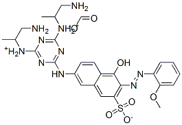 (6-(4-hydroxy-3-(2-methoxyphenylazo)-2-sulfonato-7-naphthylamino)-1,3,5-triazin-2,4-diyl)bis[(amino-1-methylethyl)ammonium] formate CAS#: 108225-03-2