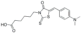 6-((5Z)-5-[4-(DIMETHYLAMINO)BENZYLIDENE]-4-OXO-2-THIOXO-1,3-THIAZOLIDIN-3-YL)HEXANOIC ACID CAS#: 15296-13-6