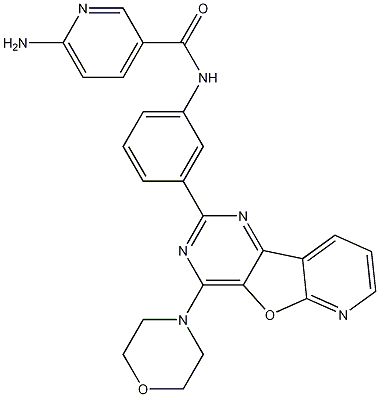 6-Amino-N-[3-[4-(4-morpholinyl)pyrido[3',2':4,5]furo[3,2-d]pyrimidin-2-yl]phenyl]-3-pyridinecarboxamide CAS#: 371942-69-7