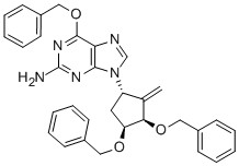 6-(Benzyloxy)-9-[(1S,3R,4S)-2-methylene-4-(phenylmethoxy)-3-[(phenylmethoxy)methyl]cyclopentyl]-9H-purine-2-amine CAS#: 204845-95-4