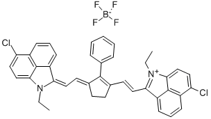 6-CHLORO-2-[2-(3-[(6-CHLORO-1-ETHYLBENZ[C,D,]INDOLE-2[1H]-YLIDENE)ETHYLIDENE]-2-PHENYL-1-CYCLOPENTEN-1-YL)ETHENYL]-1-ETHYLBENZ[C,D]INDOLIUM TETRAFLUOROBORATE CAS#: 100012-45-1