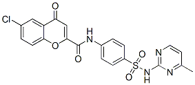 6-Chloro-N-[4-(4-methyl-2-pyrimidinylsulfamoyl)phenyl]-4-oxo-4H-1-benzopyran-2-carboxamide CAS#: 27455-37-4