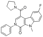 6-FLUOR-2-FENYL-9-METHYL-4-(PYRROLIDINE-1-CARBONYL)-9H-PYRIDO[3,4B]INDOOL-1(2H)-ON CAS#: 205881-86-3