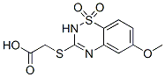 [[(6-Methoxy-2H-1,2,4-benzothiadiazine 1,1-dioxide)-3-yl]thio]acetic acid CAS#: 114260-77-4