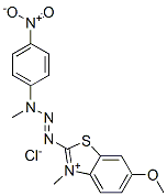 6-methoxy-3-methyl-2-[3-methyl-3-(4-nitrophenyl)triazen-1-yl]benzothiazolium chloride CAS#: 14970-38-8