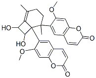 6,6'-[(1,2-Dihydroxyethylene)(1,4-dimethyl-3-cyclohexen-1,2-ylene)]bis(7-methoxycoumarin) CAS#: 18458-68-9