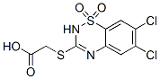[[(6,7-Dichloro-2H-1,2,4-benzothiadiazine 1,1-dioxide)-3-yl]thio]acetic acid CAS#: 114260-73-0