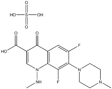 6,8-Difluoro-1,4-dihydro-1-(MethylaMino)-7-(4-Methyl-1-piperazinyl)-4-oxo-3-quinolinecarboxylic Acid Sulfate CAS#: 100276-37-7