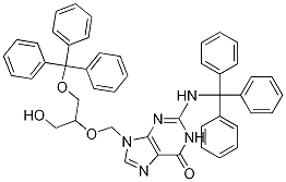 6H-Purin-6-one, 1,9-dihydro-9-[[1-(hydroxyMethyl)-2-(triphenylMethoxy)ethoxy]Methyl]-2-[(triphenylMethyl)aMino]- CAS#: 109082-85-1