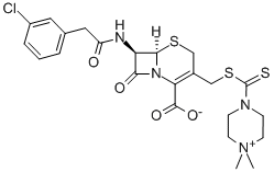 (6R,7R)-7-[[2-(3-chlorophenyl)acetyl]amino]-3-[(4,4-dimethyl2,3,5,6-te trahydropyrazine-1-carbothioyl)sulfanylmethyl]-8-oxo-5-thia-1-azabicyc lo[4.2.0]oct-2-ene-2-carboxylate CAS#: 22561-27-9