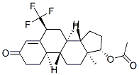 [(6S,8R,9S,10R,13S,14S,17S)-10,13-dimethyl-3-oxo-6-(trifluoromethyl)-1 ,2,6,7,8,9,11,12,14,15,16,17-dodecahydrocyclopenta[a]phenanthren-17-yl ] acetate CAS#: 2386-05-2