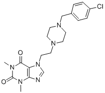 7-[2-[4-[(4-Chlorophenyl)methyl]-1-piperazinyl]ethyl]theophyline CAS#: 19971-80-3