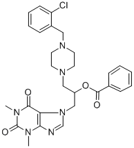 7-(2-Benzoyloxy-3-(4-(o-chlorobenzyl)-1-piperazinyl)propyl)theophyllin e CAS#: 19977-11-8