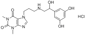 7-[3-[[2-(3,5-dihydroxyphenyl)-2-hydroxyethyl]amino]propyl]-3,7-dihydro-1,3-dimethyl-1H-purine-2,6-dione monohydrochloride CAS#: 13055-82-8