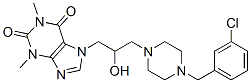 7-[3-[4-(3-Chlorobenzyl)-1-piperazinyl]-2-hydroxypropyl]-1,3-dimethyl-7H-purine-2,6(1H,3H)-dione CAS#: 19972-01-1
