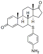 7-((4'-aminophenyl)thio)-1,4-androstadiene-3,17-dione CAS#: 110325-37-6
