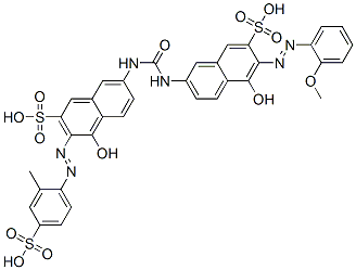 7-[[[[6-[(o-anisyl)azo]-5-hydroxy-7-sulpho-2-naphthyl]amino]carbonyl]amino]-4-hydroxy-3-[(2-methyl-4-sulphophenyl)azo]naphthalene-2-sulphonic acid CAS#: 25188-08-3