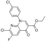 7-CHLORO-1-(4-CHLORO-PHENYL)-6-FLUORO-4-OXO-1,4-DIHYDRO-[1,8]NAPHTHYRIDINE-3-CARBOXYLIC ACID ETHYL ESTER CAS#: 100491-37-0