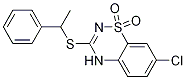 7-Chloro-3-(1-phenylethyl)sulfanyl-4H-1,2,4-benzothiadiazine 1,1-Dioxide CAS#: 228253-80-3