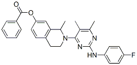 7-Isoquinolinol,  2-[2-[(4-fluorophenyl)amino]-5,6-dimethyl-4-pyrimidinyl]-1,2,3,4-tetrahydro-1-methyl-,  benzoate  (ester)  (9CI) CAS#: 214539-57-8