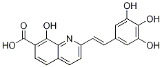 7-Quinolinecarboxylic acid, 8-hydroxy-2-[(1E)-2-(3,4,5-trihydroxyphenyl)ethenyl]- CAS#: 210890-95-2