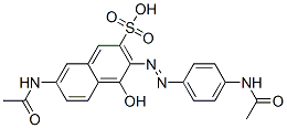 7-(acetylamino)-3-[[4-(acetylamino)phenyl]azo]-4-hydroxynaphthalene-2-sulphonic acid CAS#: 25317-48-0