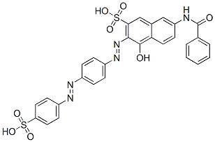 7-benzamido-4-hydroxy-3-[[4-[(4-sulphophenyl)azo]phenyl]azo]naphthalene-2-sulphonic acid CAS#: 25188-42-5