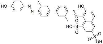 7-hydroxy-8-[[4'-[(4-hydroxyphenyl)azo]-3,3'-dimethyl[1,1'-biphenyl]-4-yl]azo]naphthalene-1,3-disulphonic acid CAS#: 117-32-8