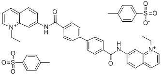 7,7'-(4,4'-Biphenylylenebis(carbonylimino))bis(1-ethylquinolinium) di-p-toluenesulfonate CAS#: 18355-51-6