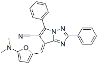7H-Pyrrolo[1,2-b][1,2,4]triazole-6-carbonitrile,  7-[[5-(dimethylamino)-2-furanyl]methylene]-2,5-diphenyl- CAS#: 204774-13-0