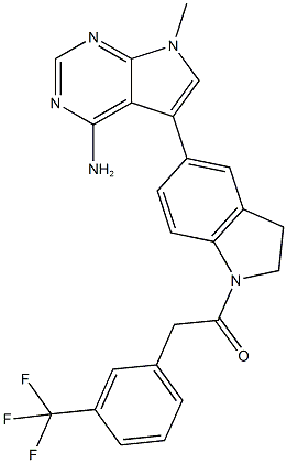 7Methyl-5-(1-{[3-(trifluoroMethyl)phenyl]acetyl}-2,3-dihydro1Hindol-5-yl)7Hpyrrolo[2,3d]pyriMidin-4-aMine CAS#: 1337531-36-8