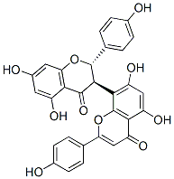 8-[(2S,3R)-5,7-dihydroxy-2-(4-hydroxyphenyl)-4-oxo-chroman-3-yl]-5,7-dihydroxy-2-(4-hydroxyphenyl)chromen-4-one CAS#: 27542-37-6