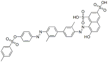 8-[[3,3'-dimethyl-4'-[[4-[[(p-tolyl)sulphonyl]oxy]phenyl]azo][1,1'-biphenyl]-4-yl]azo]-7-hydroxynaphthalene-1,3-disulphonic acid CAS#: 25317-45-7