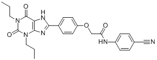 8-[4-[((4-Cyanophenyl)carbamoylmethyl)oxy]phenyl]-1,3-di(n-propyl)xanthine  hydrate CAS#: 264622-58-4