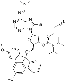 8-BROMO-5'-O-(4,4'-DIMETHOXYTRITYL)-N6-DIMETHYLAMINOMETHYLENE-2'-DEOXYADENOSINE, 3'-[(2-CYANOETHYL)-(N,N-DIISOPROPYL)]PHOSPHORAMIDITE CAS#: 207906-54-5