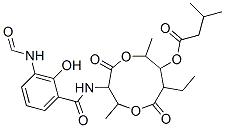 8-ethyl-3-(3-formamidosalicylamido)-2,6-dimethyl-4,9-dioxo-1,5-dioxonan-7-yl isovalerate CAS#: 27220-60-6