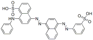 8-(phenylamino)-5-[[4-[(3-sulphophenyl)azo]-1-naphthyl]azo]naphthalene-1-sulphonic acid CAS#: 24758-50-7