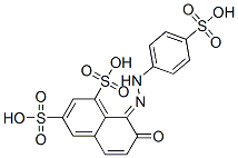 (8E)-7-oxo-8-[(4-sulfophenyl)hydrazinylidene]naphthalene-1,3-disulfoni c acid CAS#: 2657-89-8