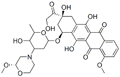 (8S,10S)-6,8,11-trihydroxy-8-(2-hydroxyacetyl)-10-[5-hydroxy-4-[(2S)-2-methoxymorpholin-4-yl]-6-methyl-oxan-2-yl]oxy-1-methoxy-9,10-dihydro-7H-tetracene-5,12-dione CAS#: 108943-08-4